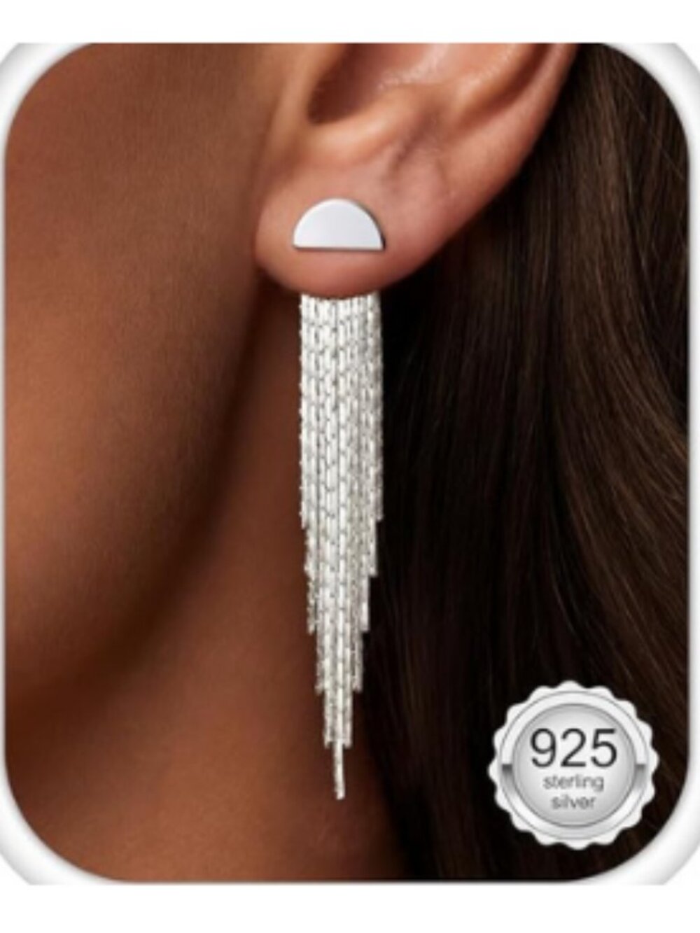 Women's Trendy Hypoallergenic Long Tassel Gold Dangle Earring